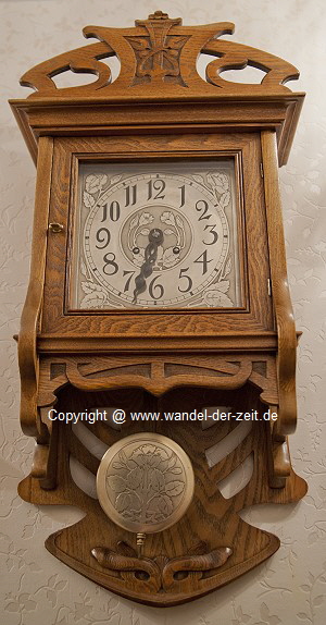 Jugendstil Freischwinger Badische Uhrenfabrik Eiche 04