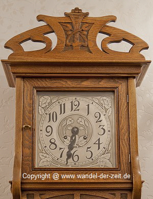 Jugendstil Freischwinger Badische Uhrenfabrik Eiche 06