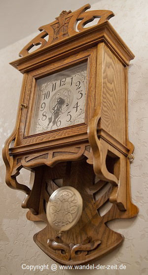 Jugendstil Freischwinger Badische Uhrenfabrik Eiche 07