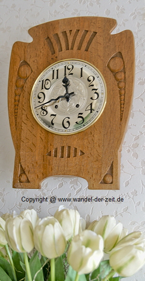 LFS Jugendstil Gutsherrenuhr Eiche 08