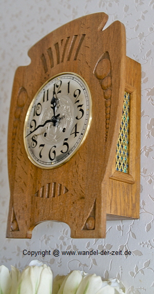 LFS Jugendstil Gutsherrenuhr Eiche 13
