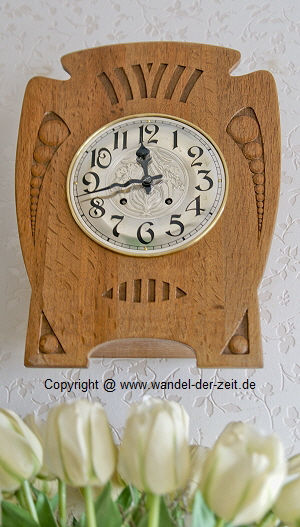 LFS Jugendstil Gutsherrenuhr Eiche 14