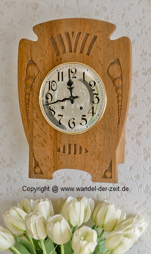 LFS Jugendstil Gutsherrenuhr Eiche 16