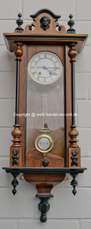 Carl Werner Regulator Nussbaum mit Ebonisierungen 03